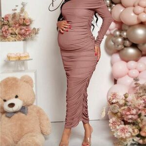 🎀SHEIN Long Sleeve Ruched Dress